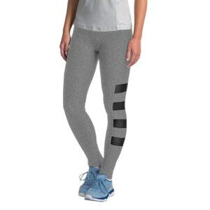X by Gottex Mesh Panel Performance Leggings L Gray Black Wicking Wide Waist